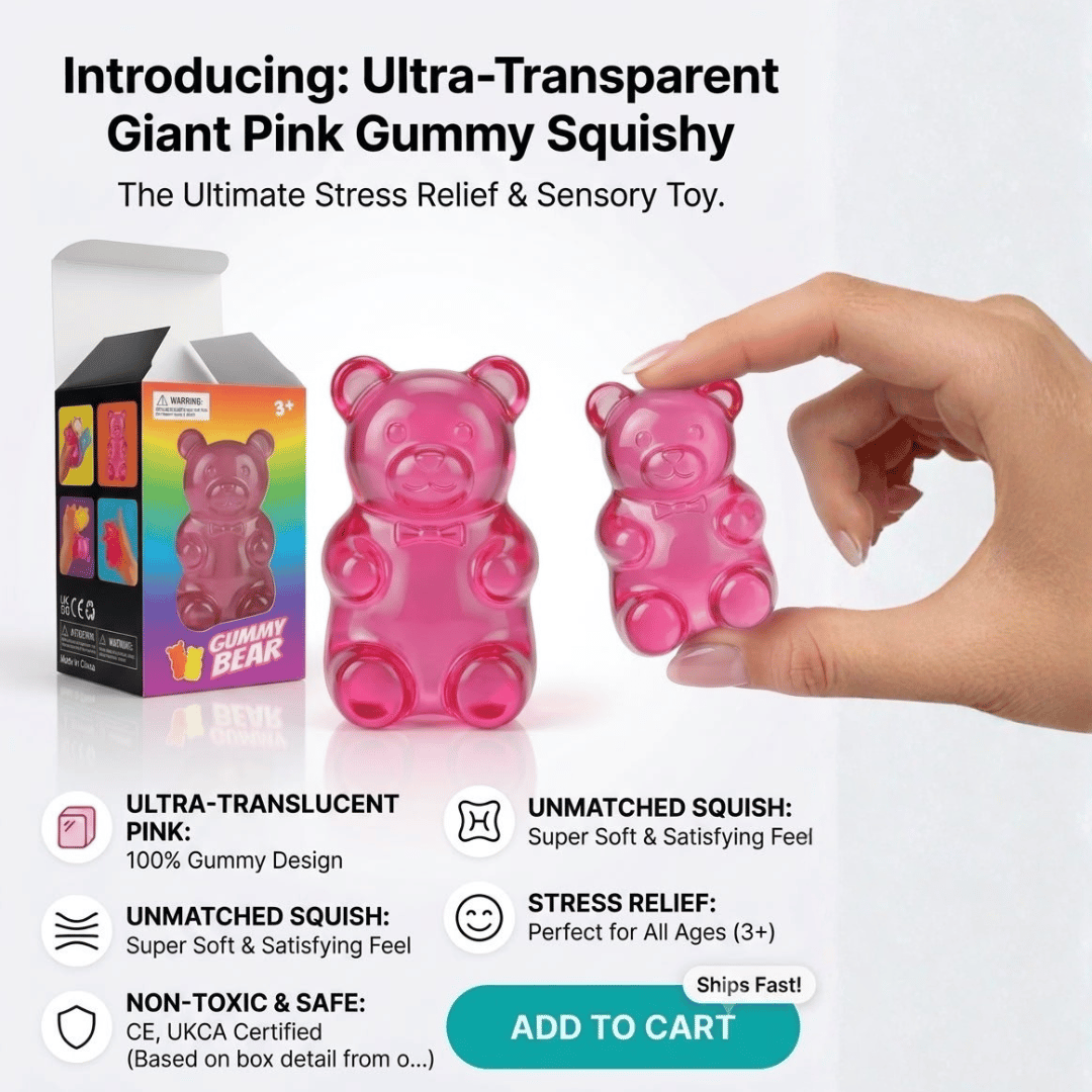 Sparkling Gummy Bear Bath Joy – Turn Bath Time into Pure Magic! blue