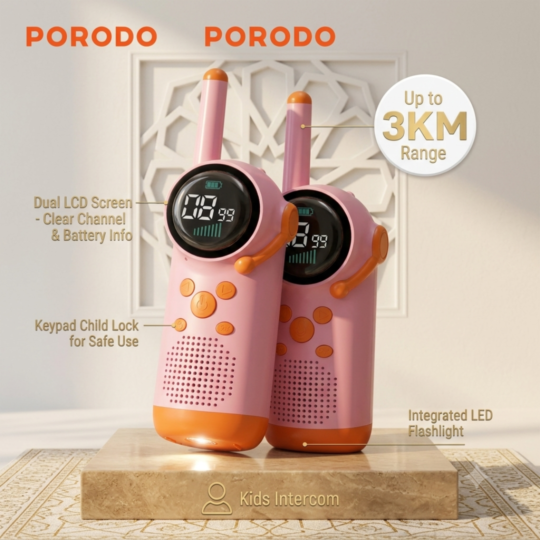 Porodo kids dual lcd walkie talkie 4380/4458