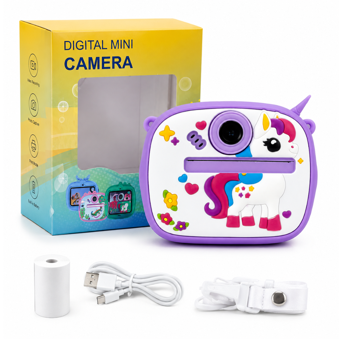 Kids Click-Clack Digital Camera Unicorn Purple