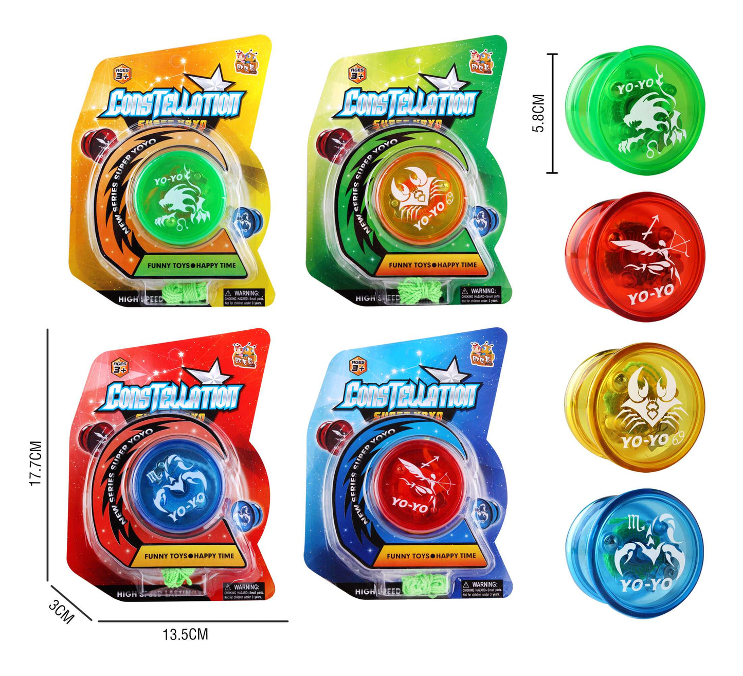SAM TOYS YOYO WITH DOUBLE FLASHING LIGHT 5.8CM