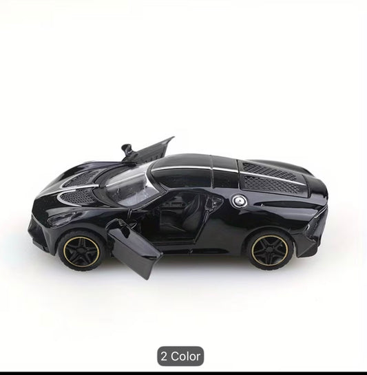 1:38 Scale Die-Cast Metal Sports Car Model Black Opening Doors