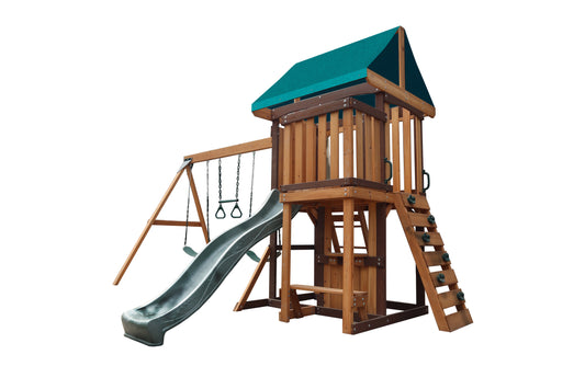 MOUNTPEAK - LOGAN SWING SET & PLAYHOUSE WITH BALCONY