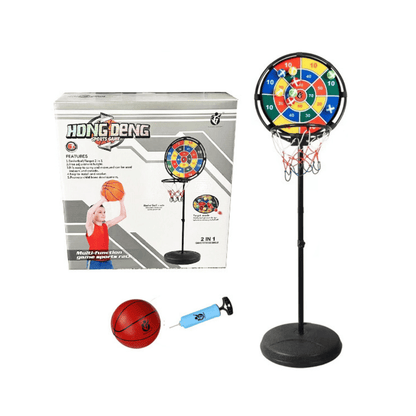 1.7M 2-in-1 cloth darts basketball stand (including 8 sticky balls)
