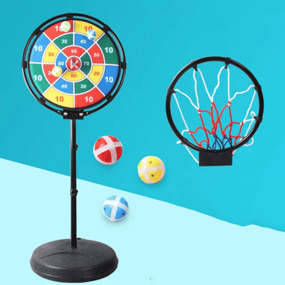 1.7M 2-in-1 cloth darts basketball stand (including 8 sticky balls)