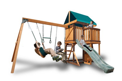 MOUNTPEAK - LOGAN SWING SET & PLAYHOUSE WITH BALCONY