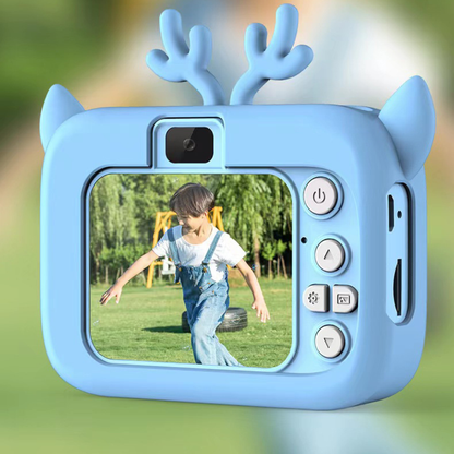 Childrens camera Kids camera 12MP - HD 1920*1080P-WHITE