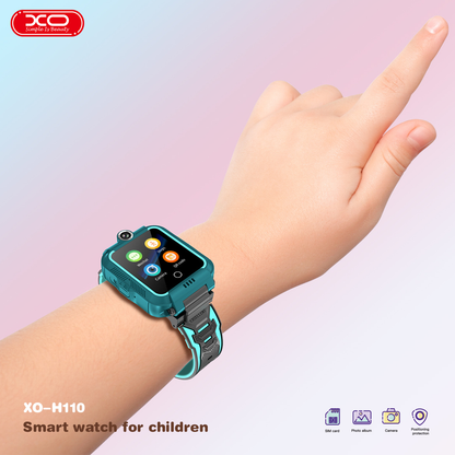 XO Kids Smart Watch 4G VEDIO CALL with Camera - GREEN - ybrid Smart WatchPhone; GPS; Tracking, 4G; video call; MP3 Player; Wireless Audio, SOS