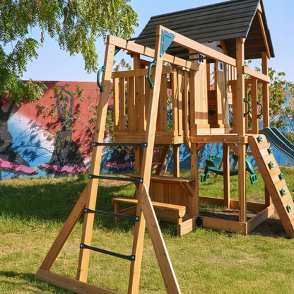 DYNAMIC SPORTS ARABIAN LEOPARD WOODEN SWING SET