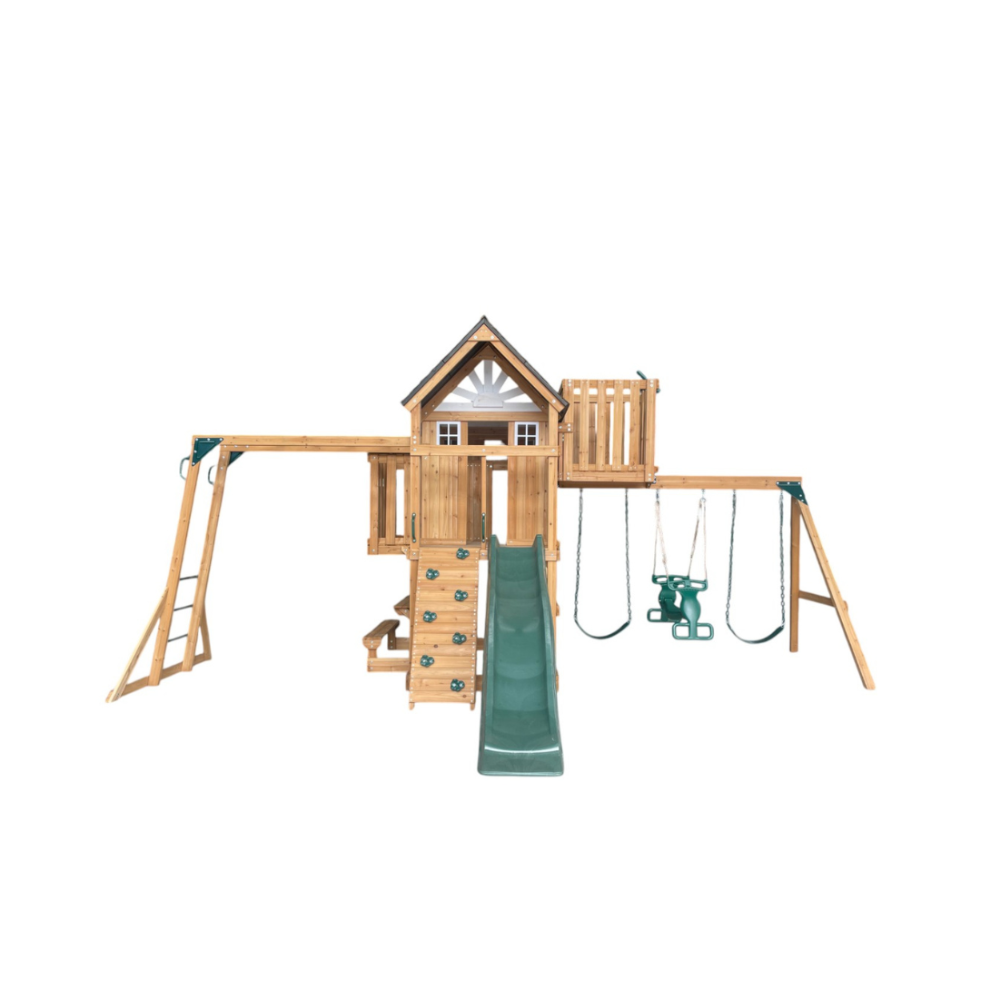 DYNAMIC SPORTS ARABIAN LEOPARD WOODEN SWING SET