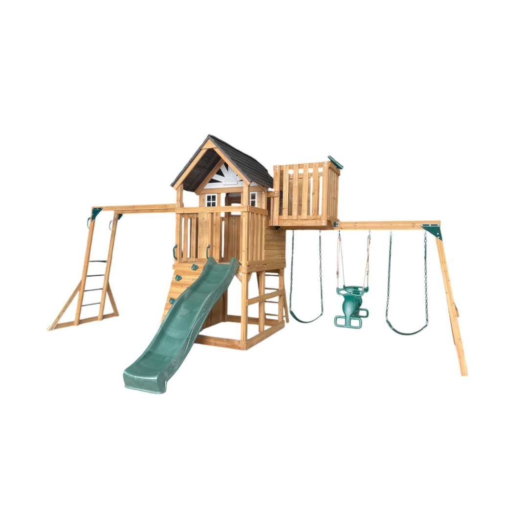 DYNAMIC SPORTS ARABIAN LEOPARD WOODEN SWING SET