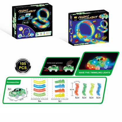 105pcs Luminous single loop rotating orbit (not include two number 5 batteries)