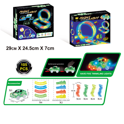 105pcs Luminous single loop rotating orbit (not include two number 5 batteries)