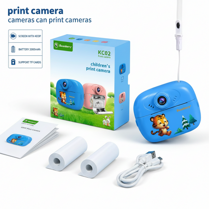 SMARTBERRY KC02 Kids Instant Print Camera blue