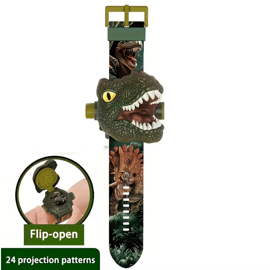 2-in-1 Prehistoric Explorer Dino Projector Wristwatch