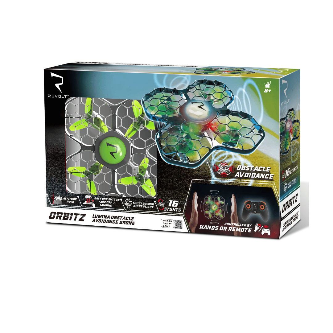 REVOLT -4-CHANNEL AUTO HOVER & AUTO OBSTACLE AVOIDANCE RC DRONE-BLACK