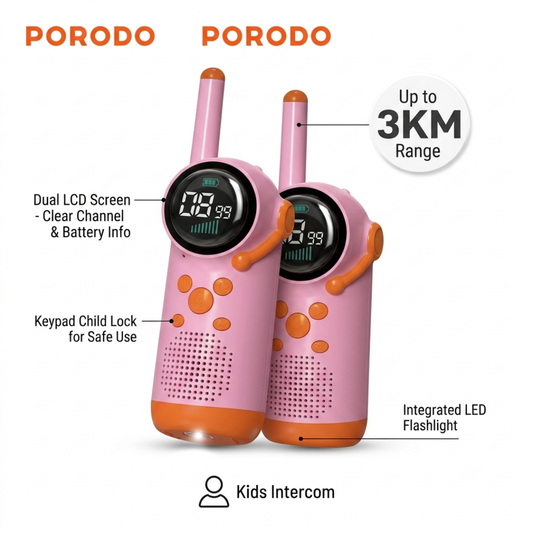 Porodo kids dual lcd walkie talkie 4380/4458