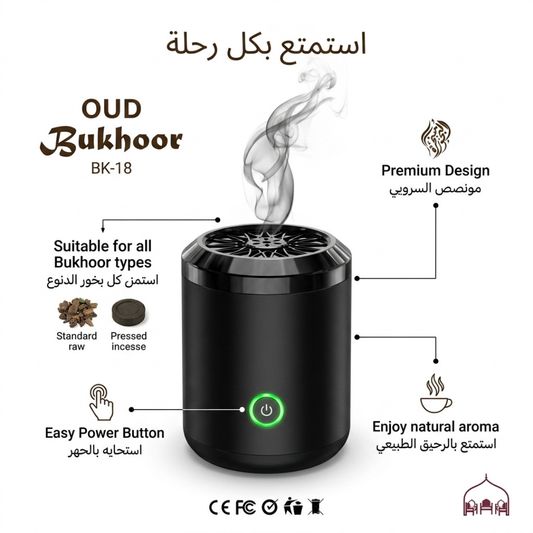 Oud Bukhoor BK-18 Electric Incense Burner