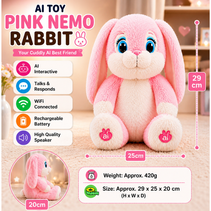 AI Pink Nemo Rabbit 🐰💖- Smart Talking Companion