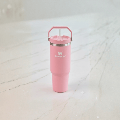 STANLEY COFFEE MUG SOFT PINK 1485كوب ستانلي آيس فلو بمصّاصة قابلة للطي - 30 أونصة (887 مل)