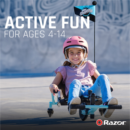 Razor Crazy Cart Shuffle Blk Teal 4+