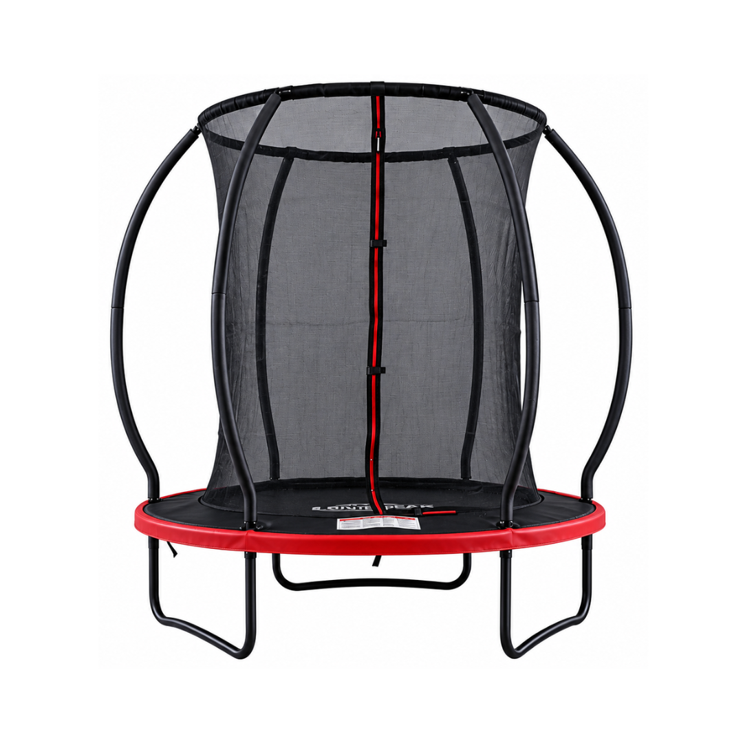MOUNTPEAK 6FT BLACK+RED PUMPKIN MODEL TRAMPOLINE WITH LADDER PLASTIC PADDLE