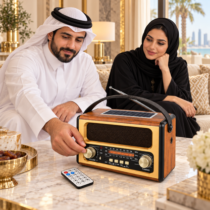 GOLON Retro Solar Bluetooth Radio with USB & Remote Control – RX-BT88SQ