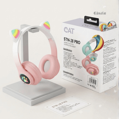 Cat Ear Wireless Bluetooth Headphones for Kids – Cute, Colorful! Pink