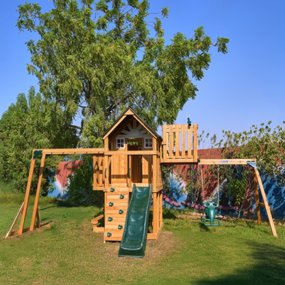 DYNAMIC SPORTS ARABIAN LEOPARD WOODEN SWING SET