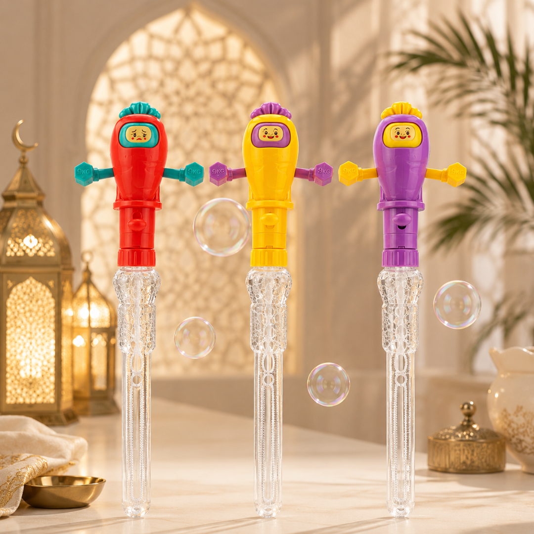 FOOTBALL BUBBLE WAND TC-40175-RED/YELLOW/PURPLE