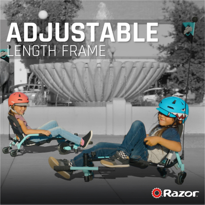 Razor Crazy Cart Shuffle Blk Teal 4+
