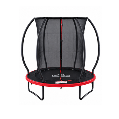 MOUNTPEAK 6FT BLACK+RED PUMPKIN MODEL TRAMPOLINE WITH LADDER PLASTIC PADDLE