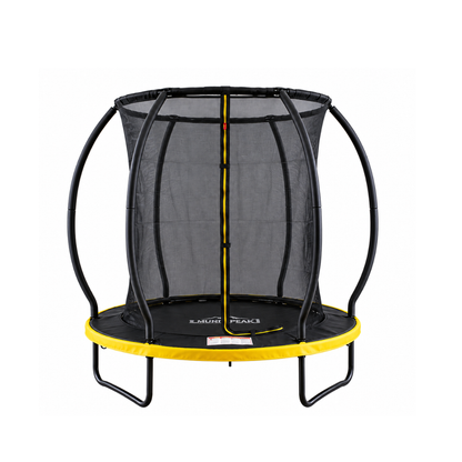 MOUNTPEAK 6FT BLACK+YELLOW PUMPKIN MODEL TRAMPOLINE WITH LADDER PLASTIC PADDLE