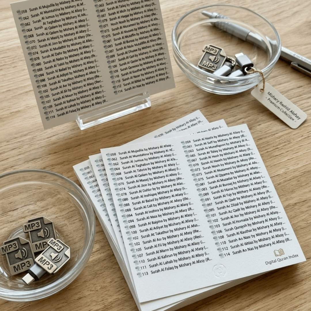 Premium Digital Quran Audio Player & Magnetic Acrylic Plaque