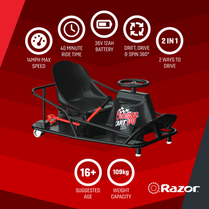 Razor Crazy Cart Xl 22Km H 16+