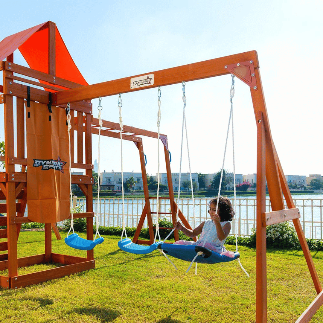 DYNAMIC SPORTS OLYMPIA WOODEN  SWINGSET