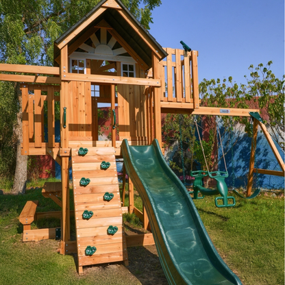 DYNAMIC SPORTS ARABIAN LEOPARD WOODEN SWING SET