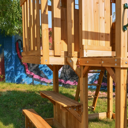 DYNAMIC SPORTS ARABIAN LEOPARD WOODEN SWING SET