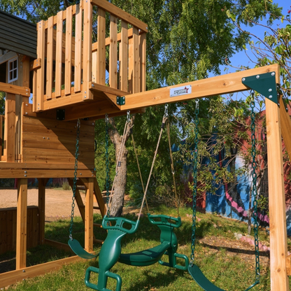 DYNAMIC SPORTS ARABIAN LEOPARD WOODEN SWING SET