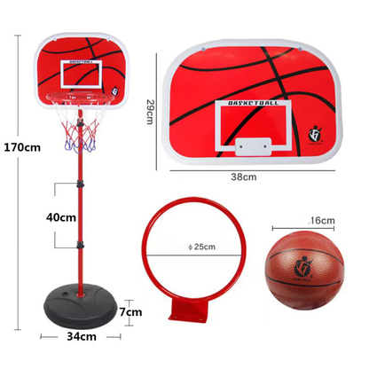 1.7 m square base bracket rear iron hoop basketball hoop