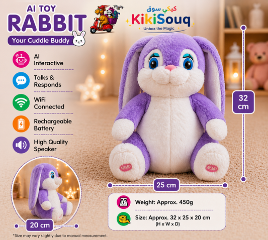أرنب الذكاء الاصطناعي الأرجواني 🐰💜 - رفيق محادثة ذكي