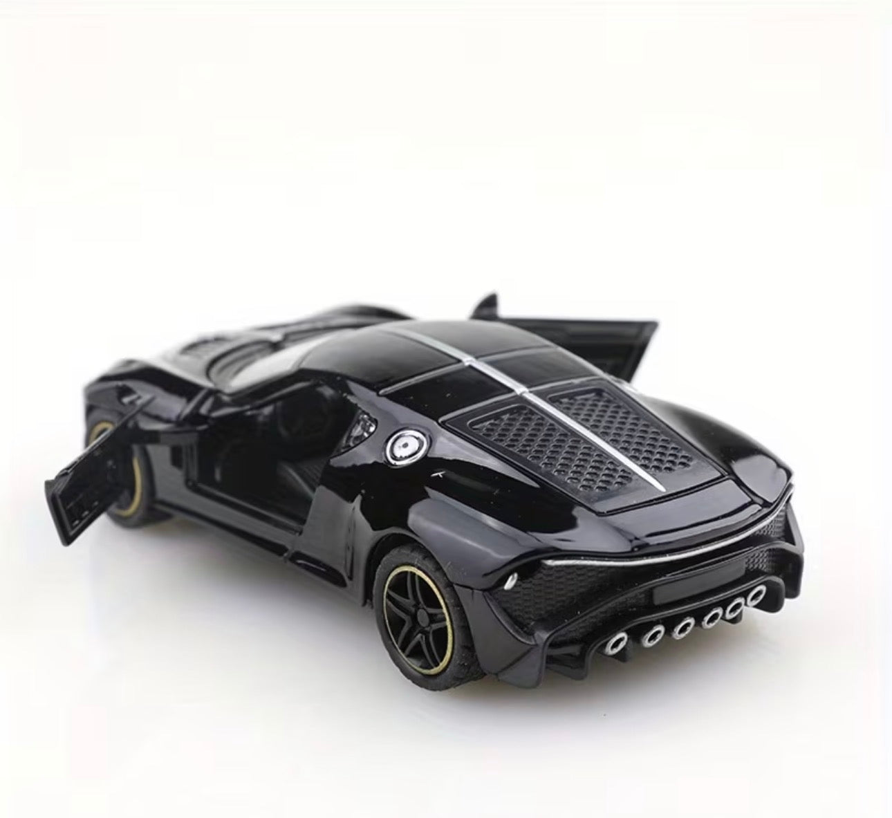1:38 Scale Die-Cast Metal Sports Car Model Black Opening Doors
