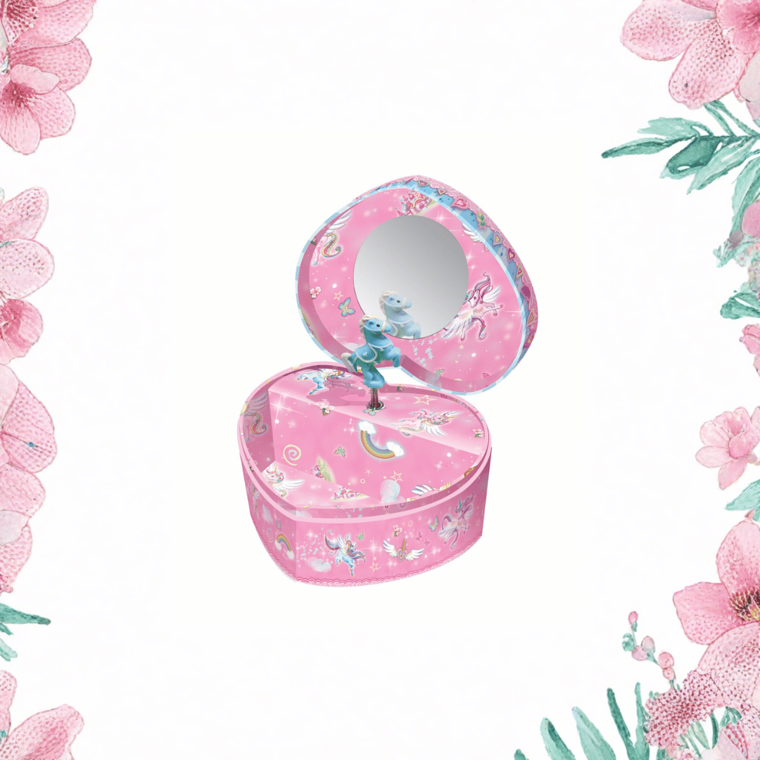PW HEART SHAPE MUSIC JEWELRY BOX