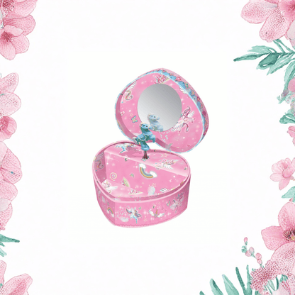 PW HEART SHAPE MUSIC JEWELRY BOX