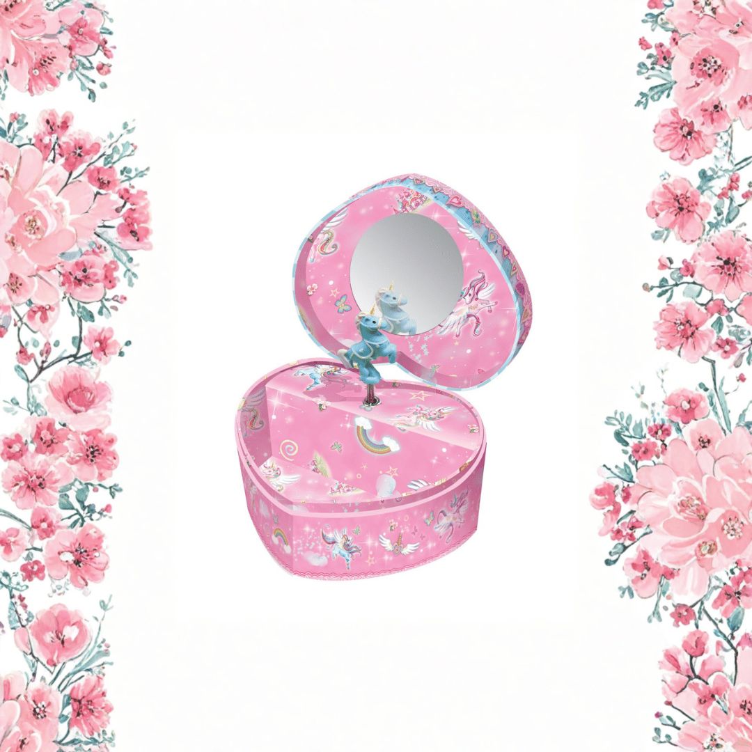 PW HEART SHAPE MUSIC JEWELRY BOX