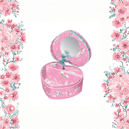 PW HEART SHAPE MUSIC JEWELRY BOX