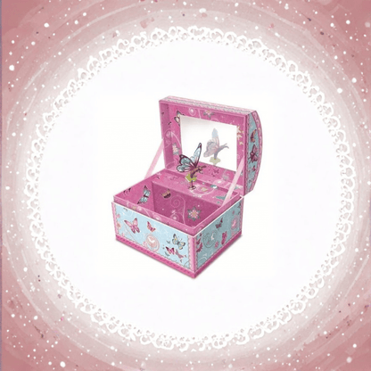 PECOWARE DOME SHAPE MUSICAL JEWELRY BOX / BUTTERFLY