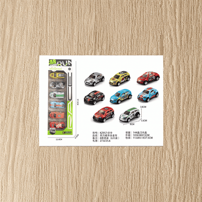 SAM TOYS 6 PCS CITY  PULL BACK ALLOY CAR