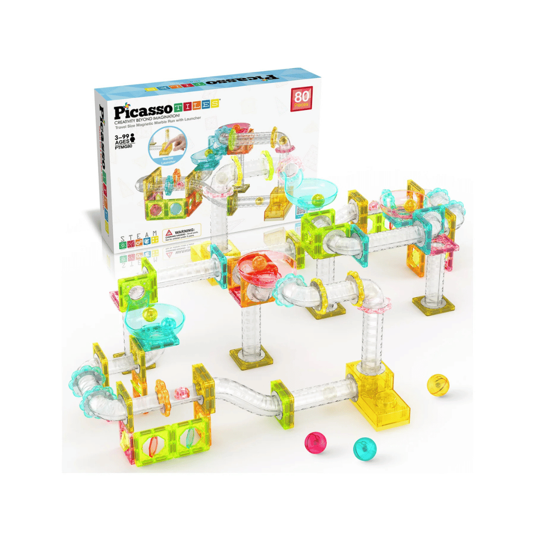 PICASSO MAGNETIC MARBLE RUN LAUNCHR 80PC