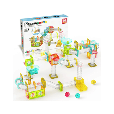 PICASSO MAGNETIC MARBLE RUN LAUNCHR 80PC