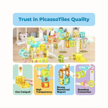 PICASSO MAGNETIC MARBLE RUN LAUNCHR 80PC